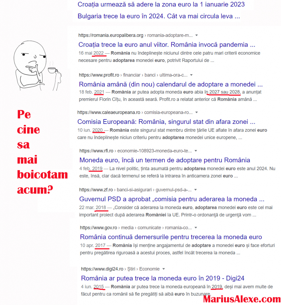 Romania cand trece la euro?
