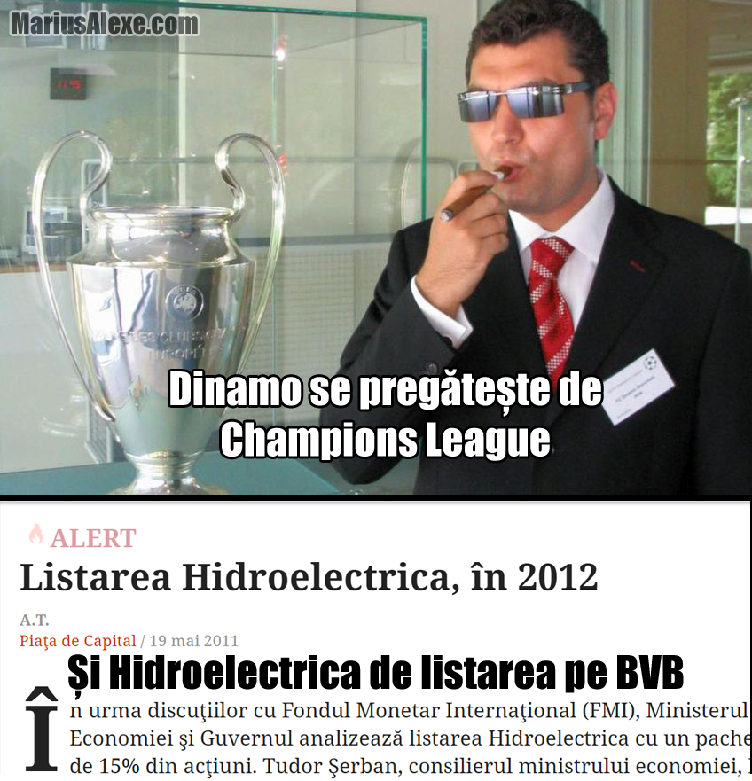Hidroelectrica e Dinamo al BVB-ului