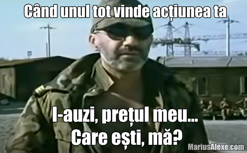Când unul tot vinde acțiunea ta