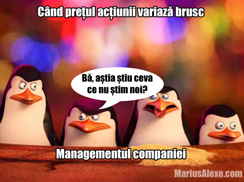 Când prețul acțiunii variază brusc